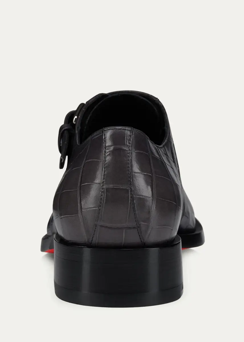 Christian Louboutin Men's Chambelimonk Single Monk-Strap Loafers | Thumbnail 2 Christian Louboutin Men's Chambelimonk Single Monk-Strap Loafers | Thumbnail 2