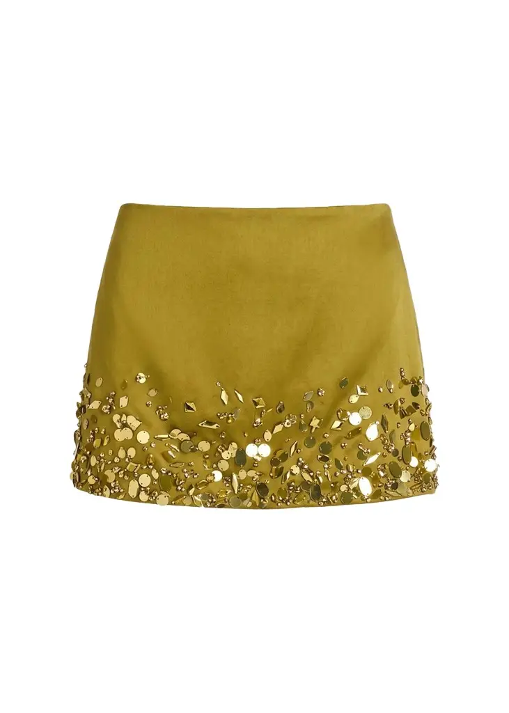 Retrofête Quilly Embellished Mini Skirt