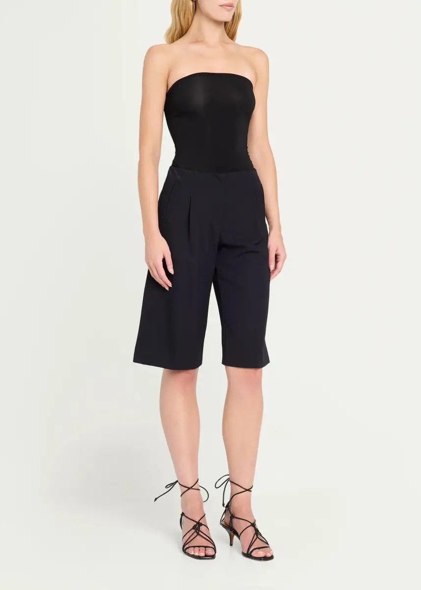Christopher Esber Redux Strapless Jersey & Wool Bermuda Jumpsuit | Thumbnail 4