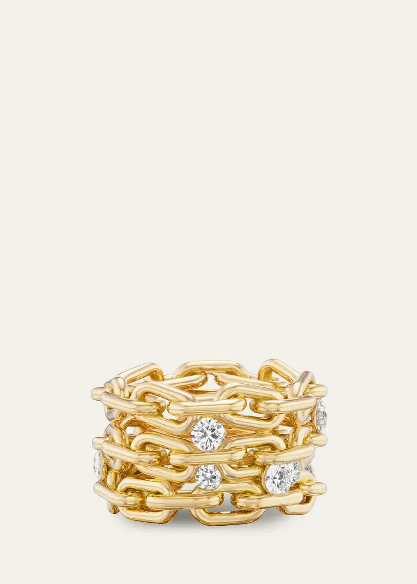 Uniform Object 18K Yellow Gold & 1.1 TCW Diamond Ring | Thumbnail 2 Uniform Object 18K Yellow Gold & 1.1 TCW Diamond Ring | Thumbnail 2