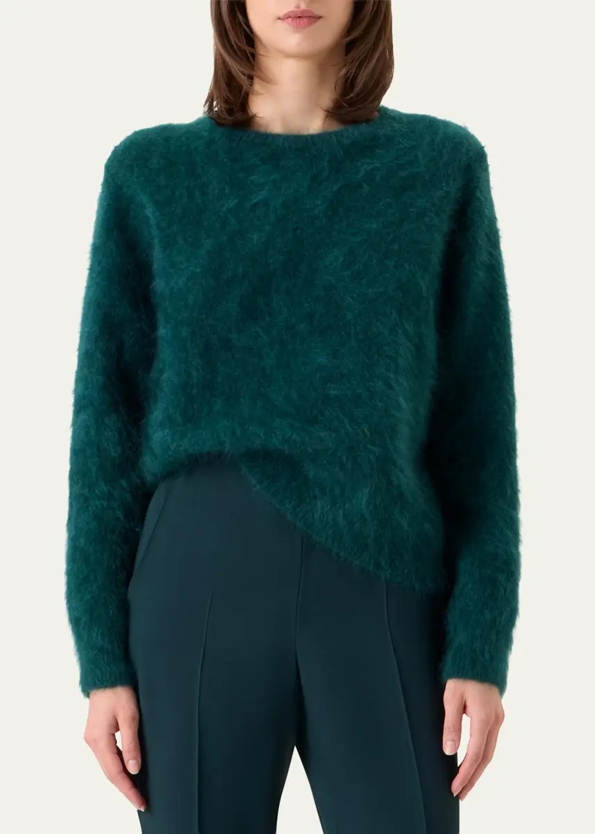 Akris Cloud Cashmere Crewneck Sweater | Thumbnail 4 Akris Cloud Cashmere Crewneck Sweater | Thumbnail 4