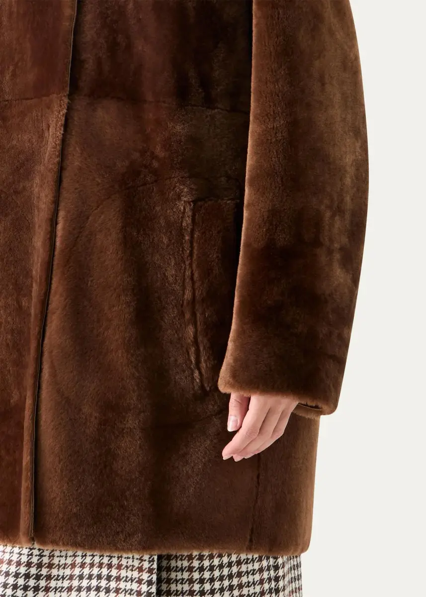 Akris punto Hooded Shearling Oversized Coat | Thumbnail 5 Akris punto Hooded Shearling Oversized Coat | Thumbnail 5