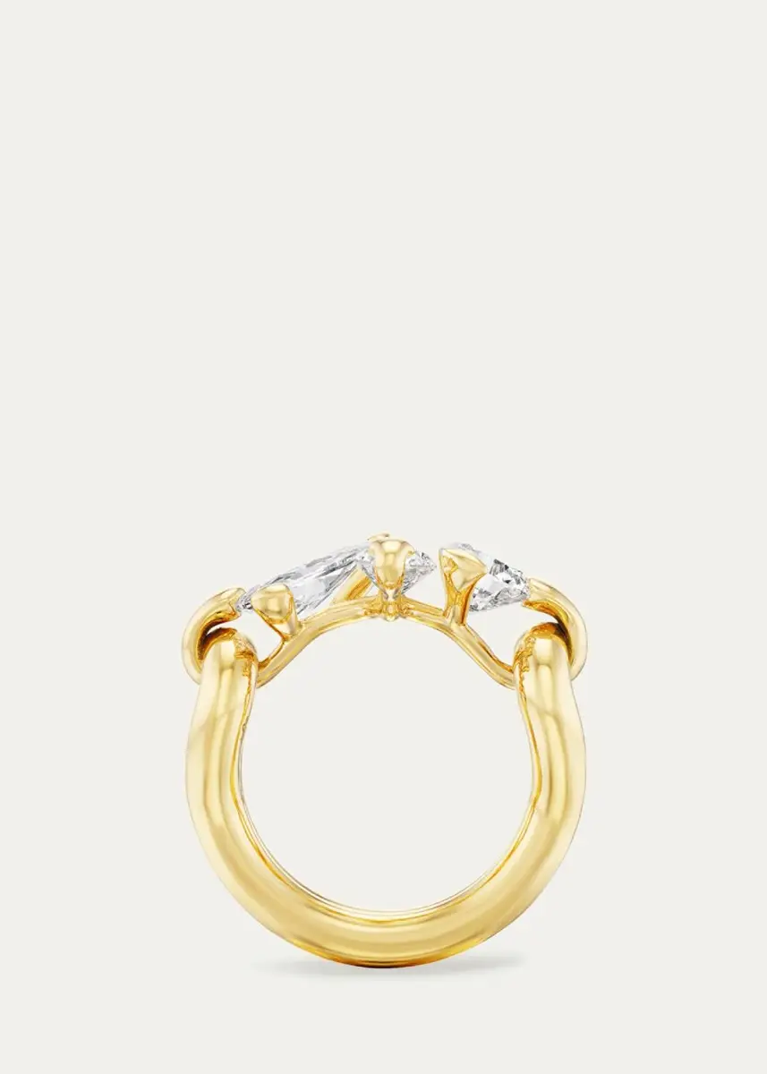 Uniform Object 18K Gold & 2.65 TCW Diamond Triptych Mantle Ring | Thumbnail 4 Uniform Object 18K Gold & 2.65 TCW Diamond Triptych Mantle Ring | Thumbnail 4