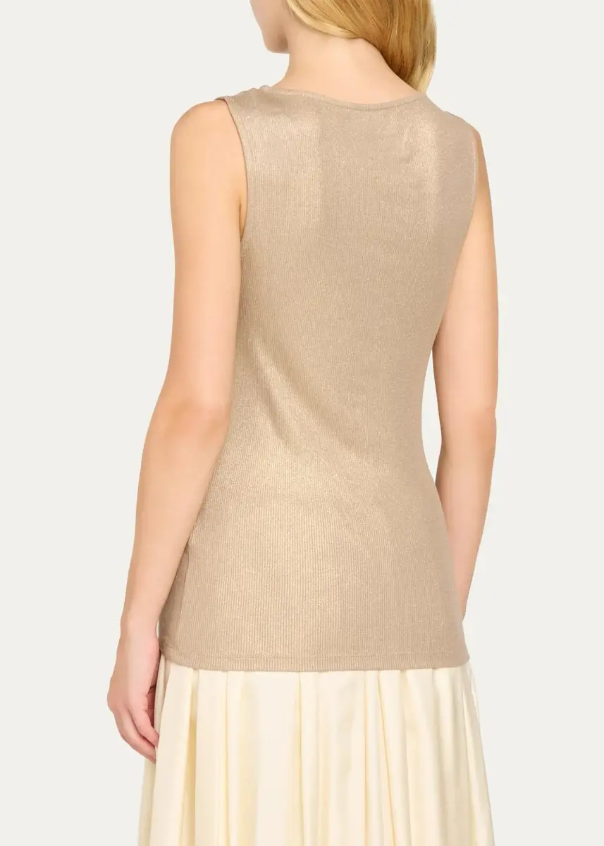 MAJESTIC FILATURES Soft Touch Metallic Knit Tank Top | Thumbnail 3 MAJESTIC FILATURES Soft Touch Metallic Knit Tank Top | Thumbnail 3