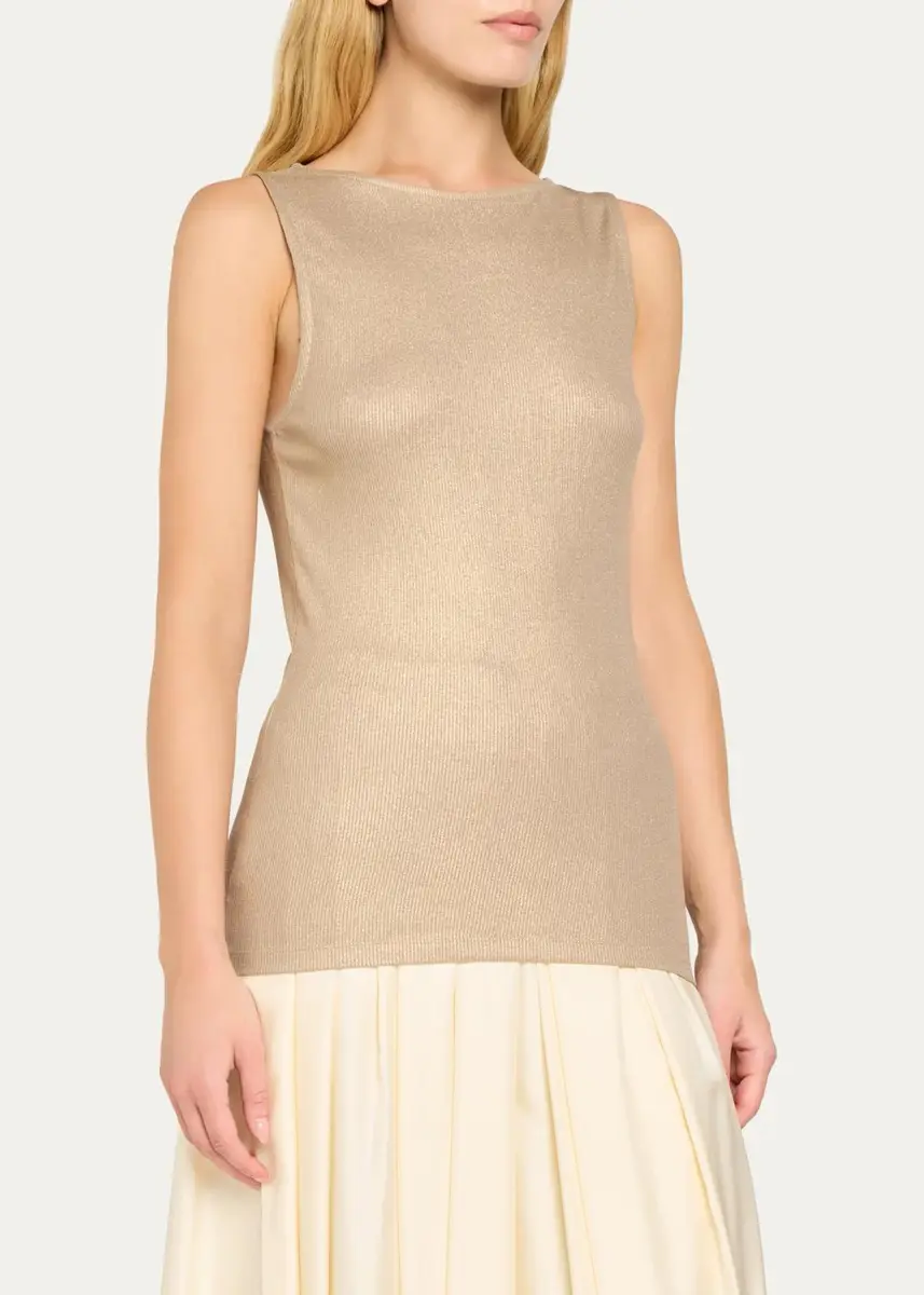 MAJESTIC FILATURES Soft Touch Metallic Knit Tank Top | Thumbnail 4 MAJESTIC FILATURES Soft Touch Metallic Knit Tank Top | Thumbnail 4