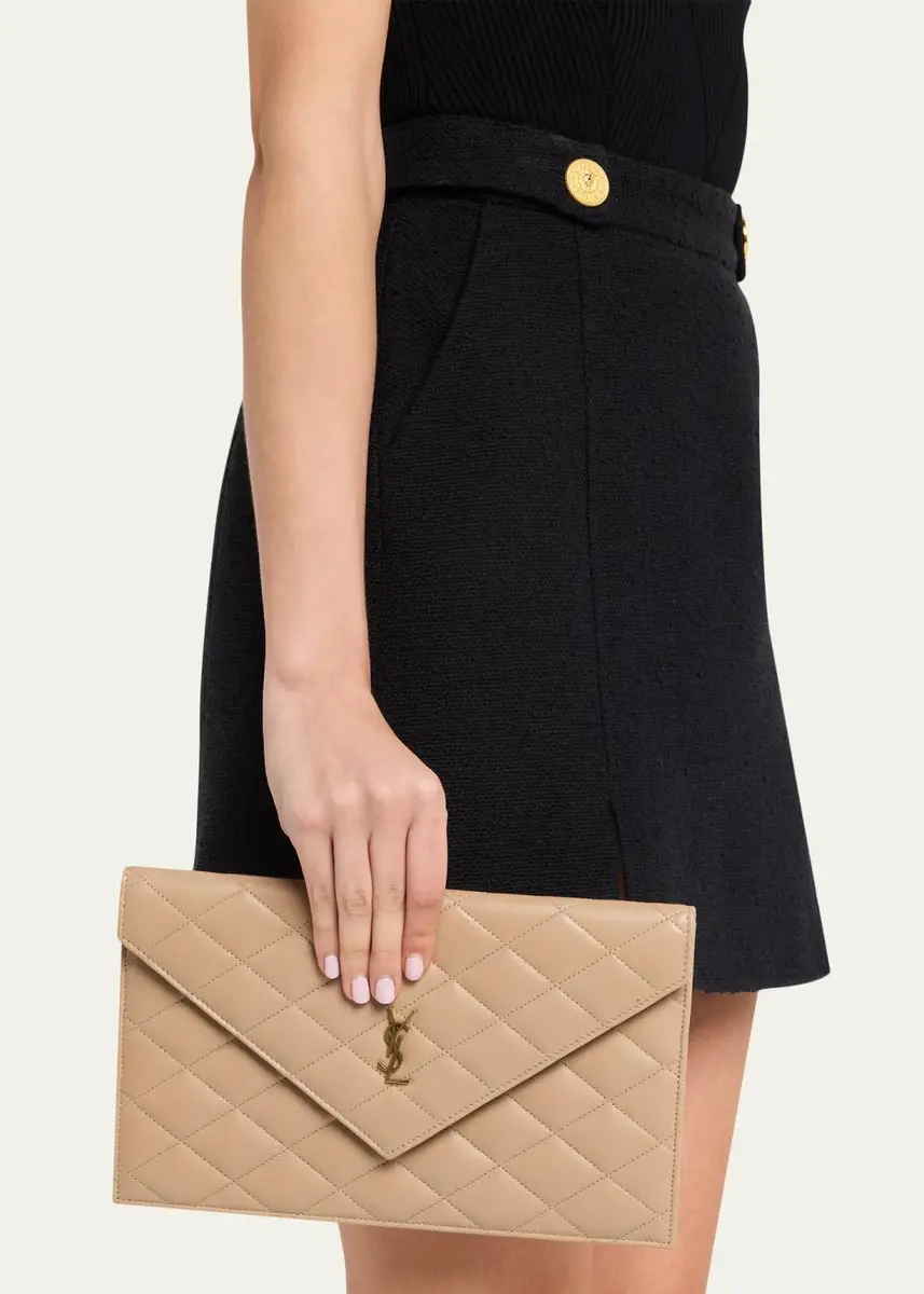 Saint Laurent Paris Pouch in Lambskin Leather | Thumbnail 6