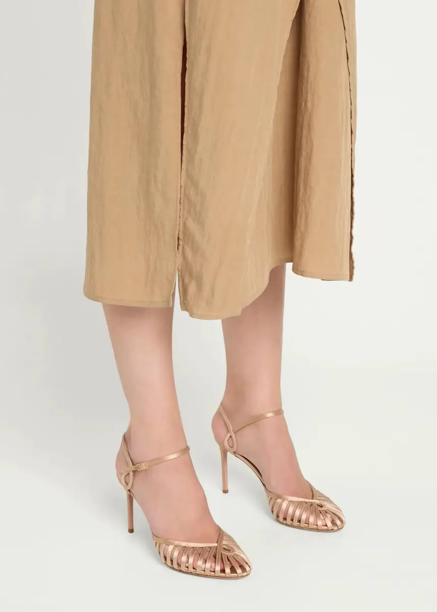 Aquazzura 85mm Sweet Surrender Satin Caged Pumps | Thumbnail 2 Aquazzura 85mm Sweet Surrender Satin Caged Pumps | Thumbnail 2