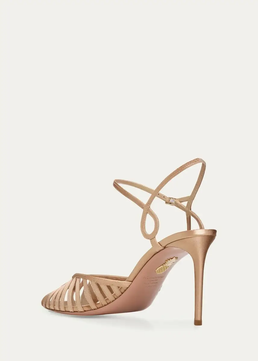 Aquazzura 85mm Sweet Surrender Satin Caged Pumps | Thumbnail 4 Aquazzura 85mm Sweet Surrender Satin Caged Pumps | Thumbnail 4
