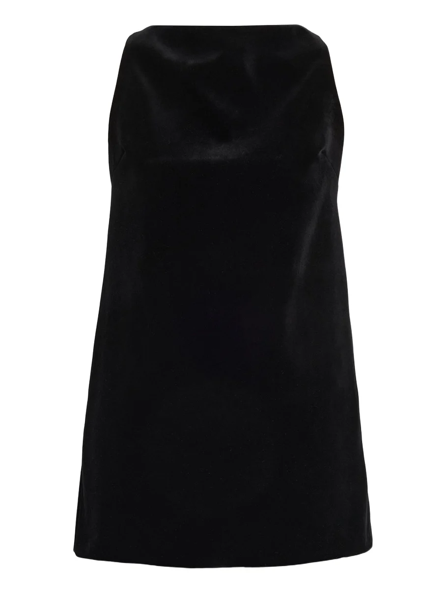 Sable High-Neck Velvety Mini Dress Sable High-Neck Velvety Mini Dress