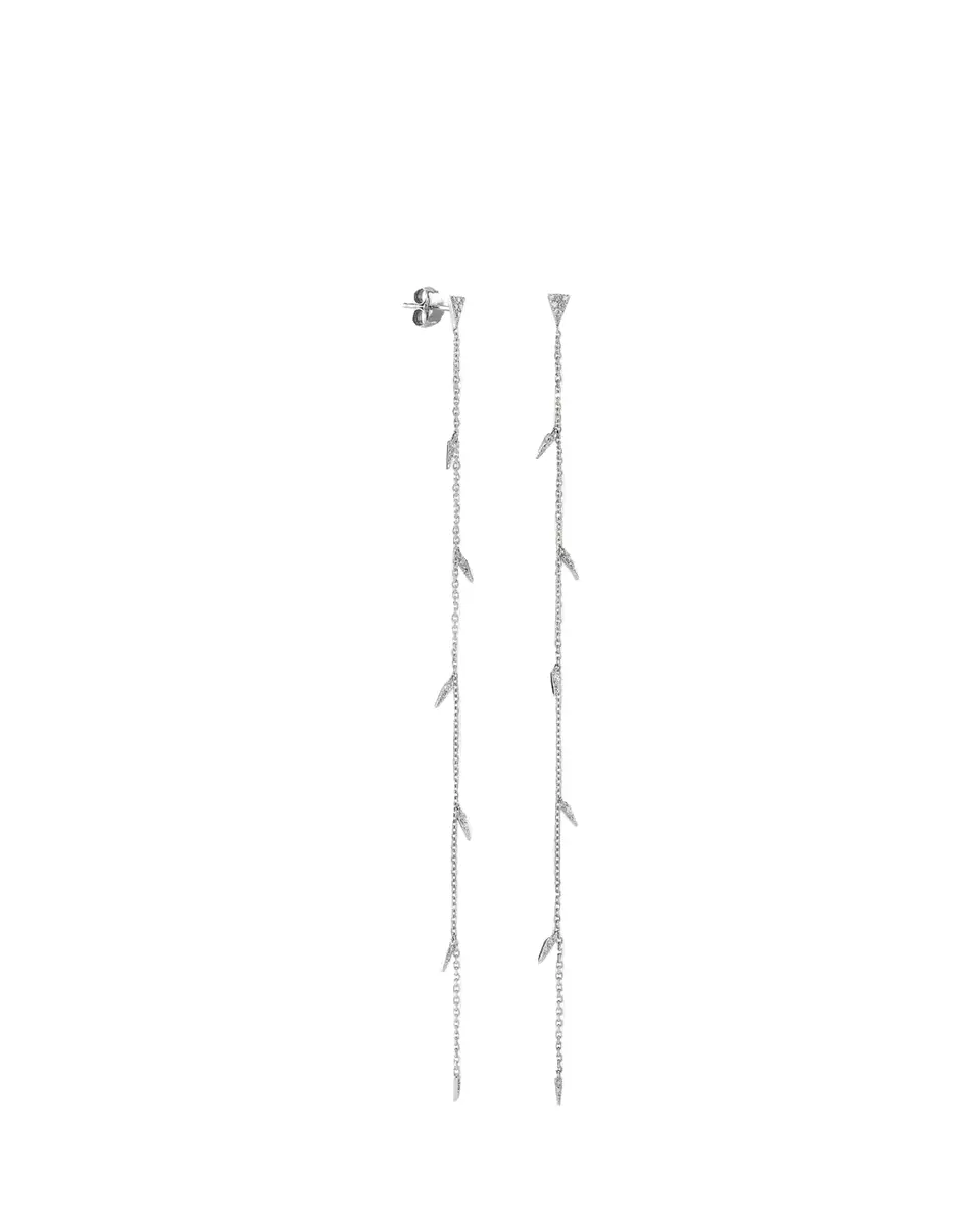 Sydney Evan 14K White Gold & 0.15 TCW Diamond Threader Drop Earrings | Thumbnail 2 Sydney Evan 14K White Gold & 0.15 TCW Diamond Threader Drop Earrings | Thumbnail 2
