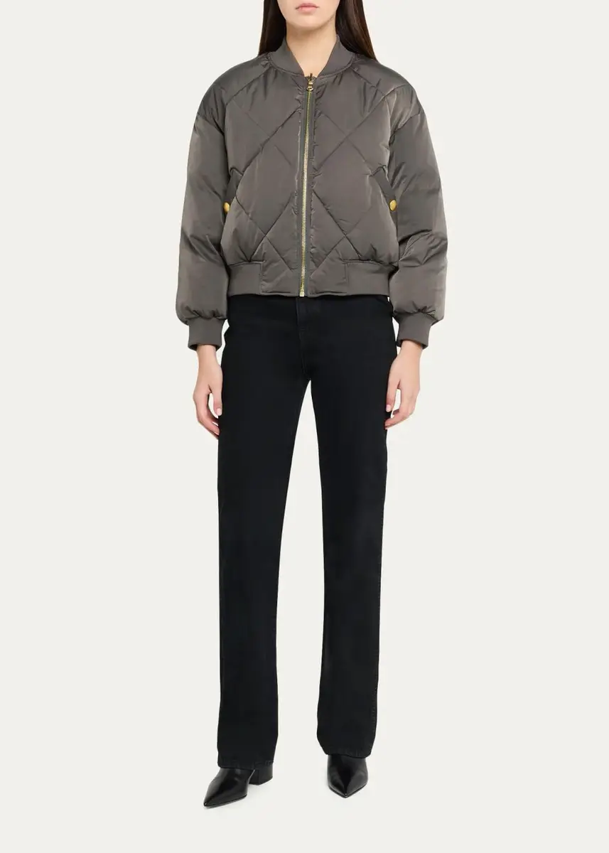 L'Agence Violeta Reversible Quilted Puffer Bomber Jacket | Thumbnail 2 L'Agence Violeta Reversible Quilted Puffer Bomber Jacket | Thumbnail 2