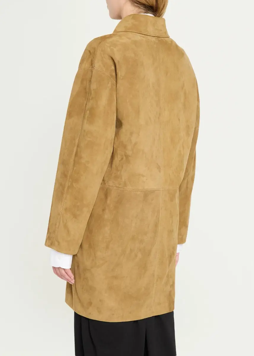 The Row Damir Suede Single-Breasted Car Coat | Thumbnail 3 The Row Damir Suede Single-Breasted Car Coat | Thumbnail 3