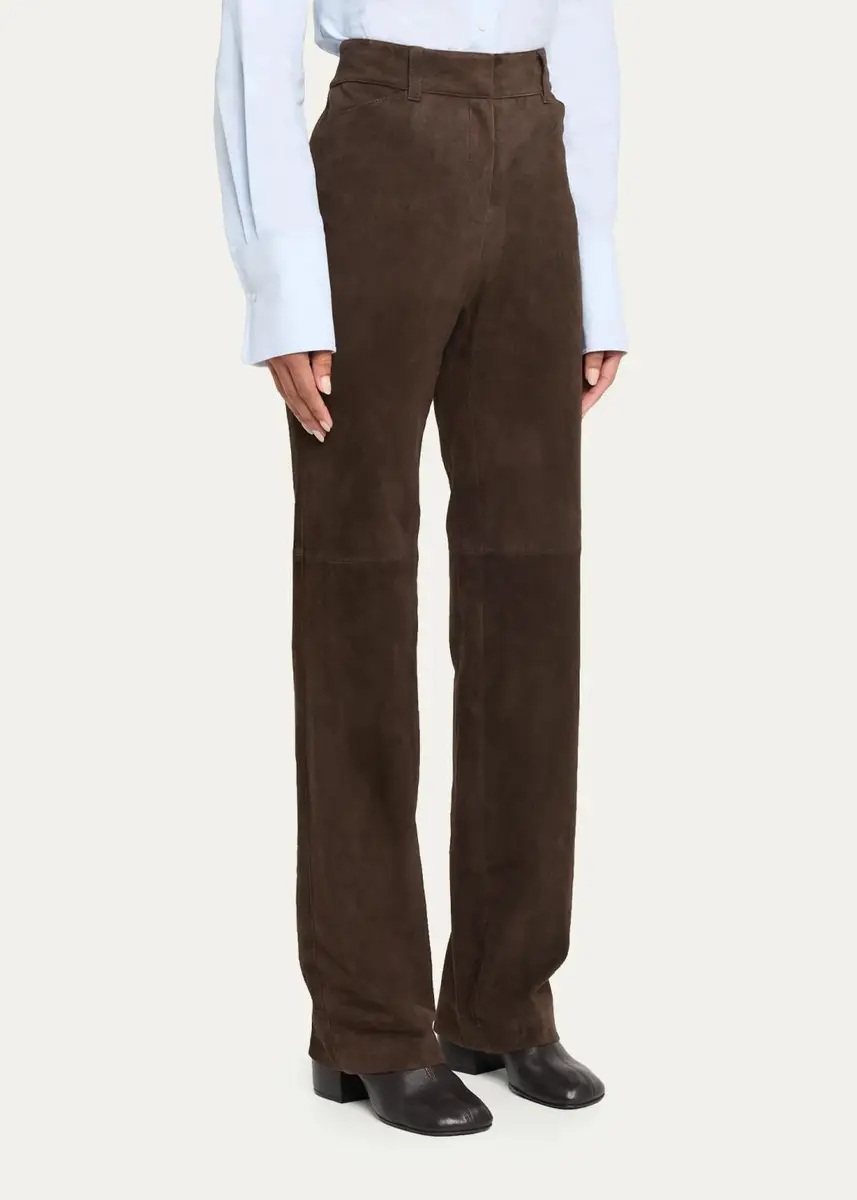 Lafayette 148 New York Bond Slim-Fit Suede Pants | Thumbnail 4 Lafayette 148 New York Bond Slim-Fit Suede Pants | Thumbnail 4