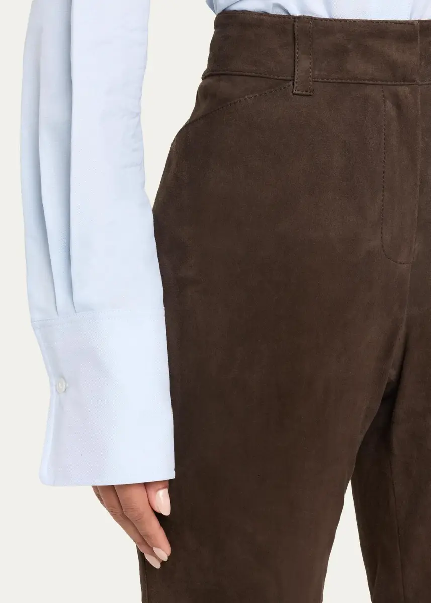 Lafayette 148 New York Bond Slim-Fit Suede Pants | Thumbnail 5 Lafayette 148 New York Bond Slim-Fit Suede Pants | Thumbnail 5
