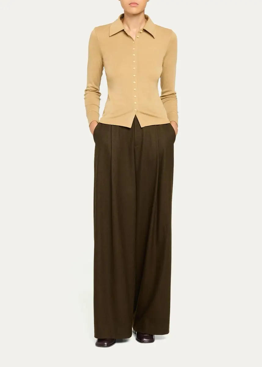 Vince Multi-Button Collared Cardigan Top | Thumbnail 2