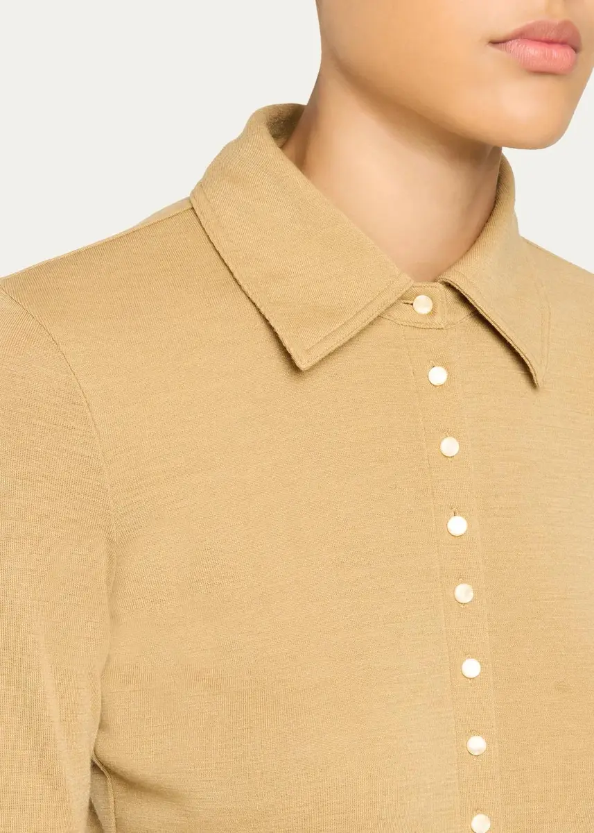 Vince Multi-Button Collared Cardigan Top | Thumbnail 5