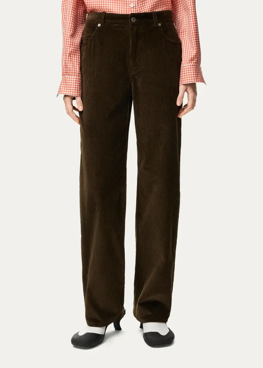 Loewe Mid-Rise Corduroy Straight-Leg Trousers | Thumbnail 4 Loewe Mid-Rise Corduroy Straight-Leg Trousers | Thumbnail 4