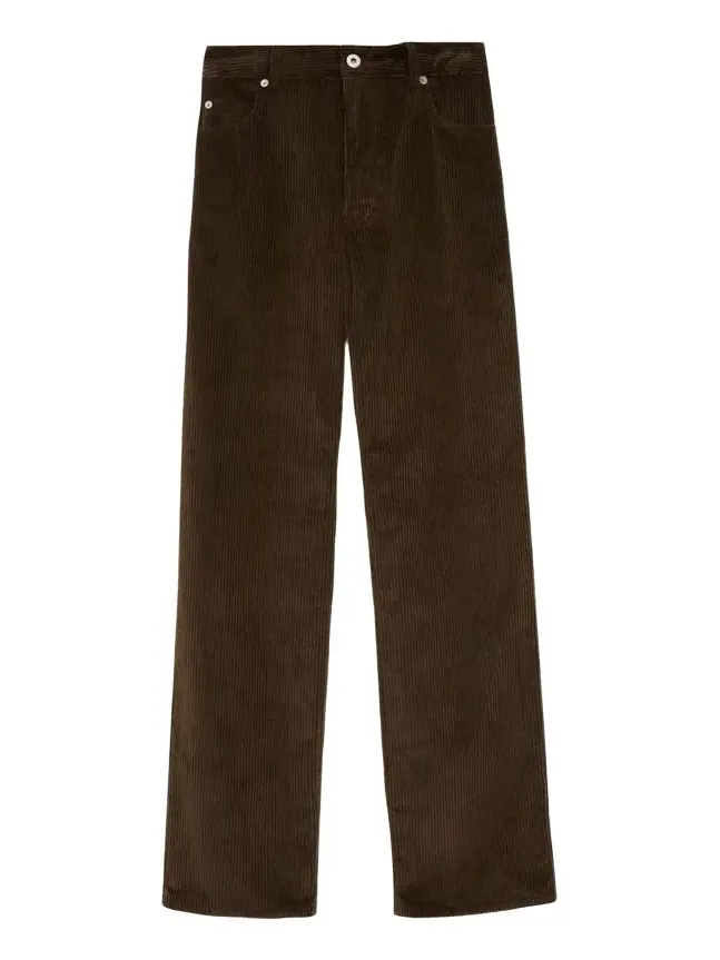 Mid-Rise Corduroy Straight-Leg Trousers Mid-Rise Corduroy Straight-Leg Trousers