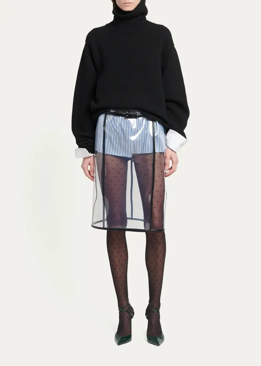 TOM FORD Boutique Wool-Cashmere-Mohair Chunky Knit Turtleneck Sweater | Thumbnail 2