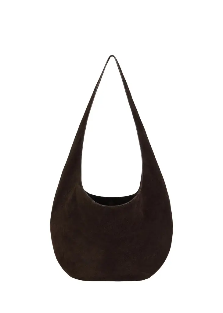 The H Suede Hobo Bag The H Suede Hobo Bag