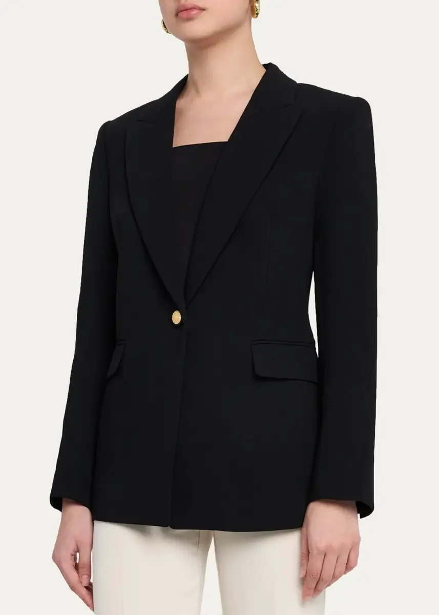 Kobi Halperin Rue Single-Button Crepe Jacket | Thumbnail 4 Kobi Halperin Rue Single-Button Crepe Jacket | Thumbnail 4