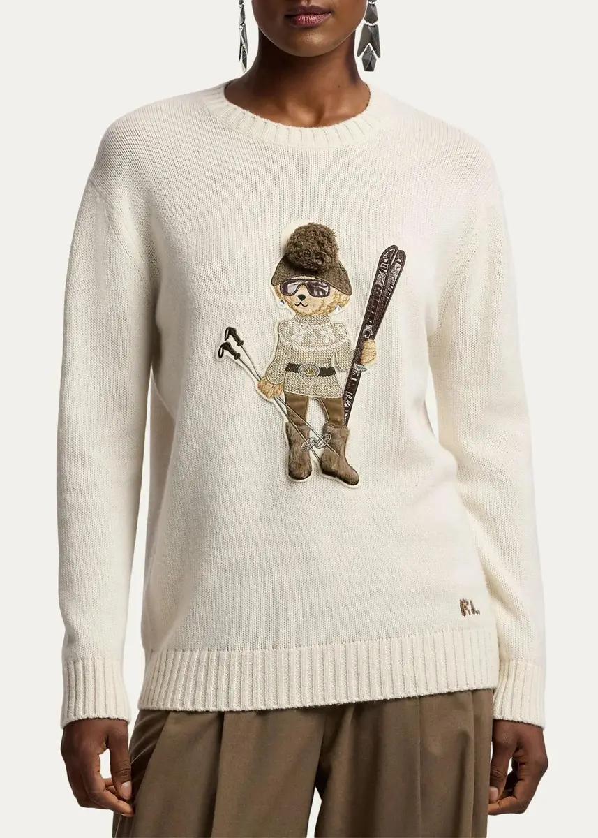 Ralph Lauren Collection Holiday Polo Bear Cashmere Sweater | Thumbnail 4 Ralph Lauren Collection Holiday Polo Bear Cashmere Sweater | Thumbnail 4
