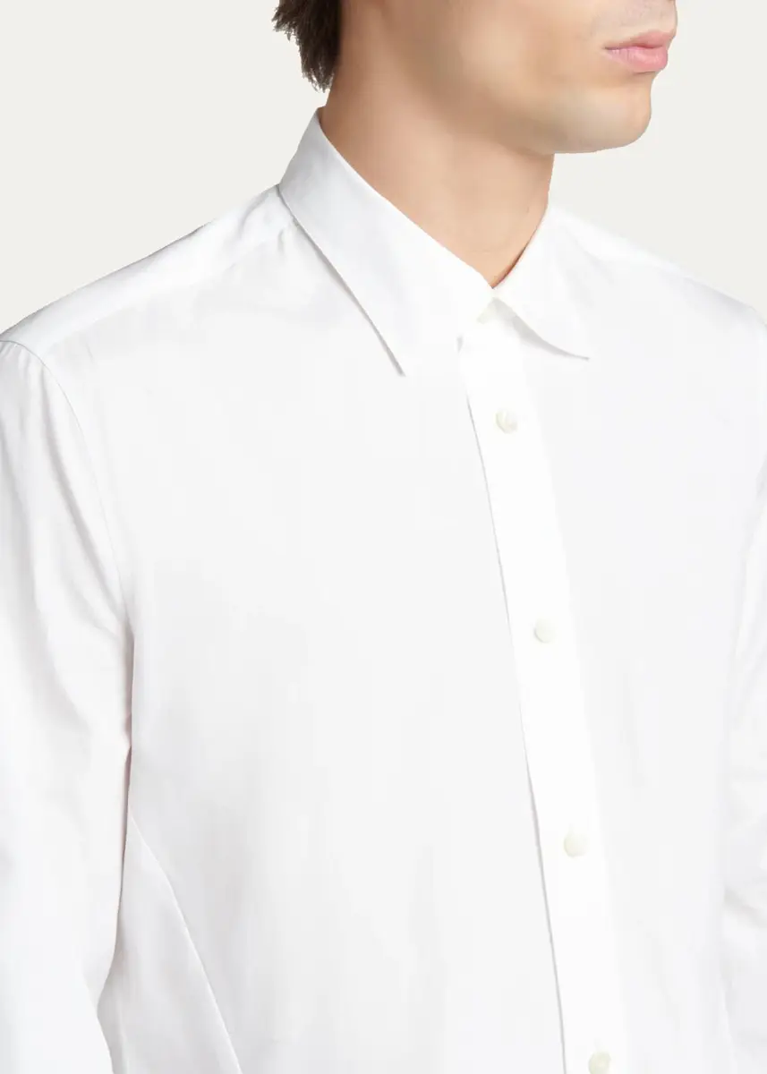Jil Sander Men's Cotton Relaxed Fit Button-Front Shirt | Thumbnail 5 Jil Sander Men's Cotton Relaxed Fit Button-Front Shirt | Thumbnail 5