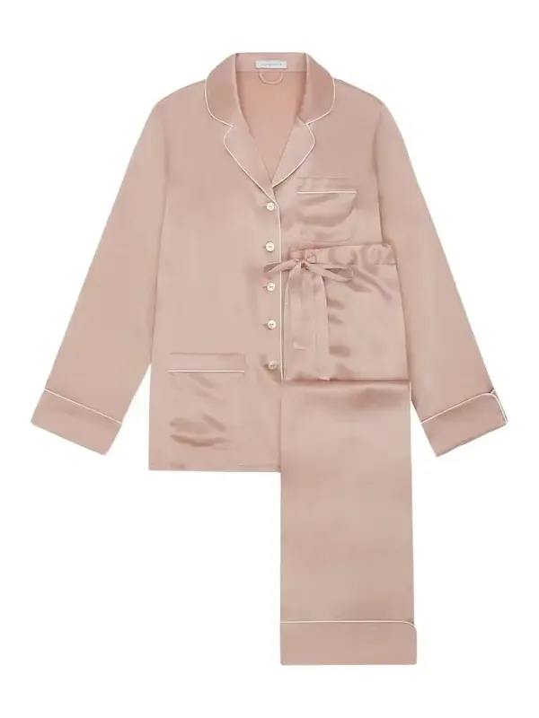 Coco Straight-Leg Silk Satin Pajama Set Coco Straight-Leg Silk Satin Pajama Set