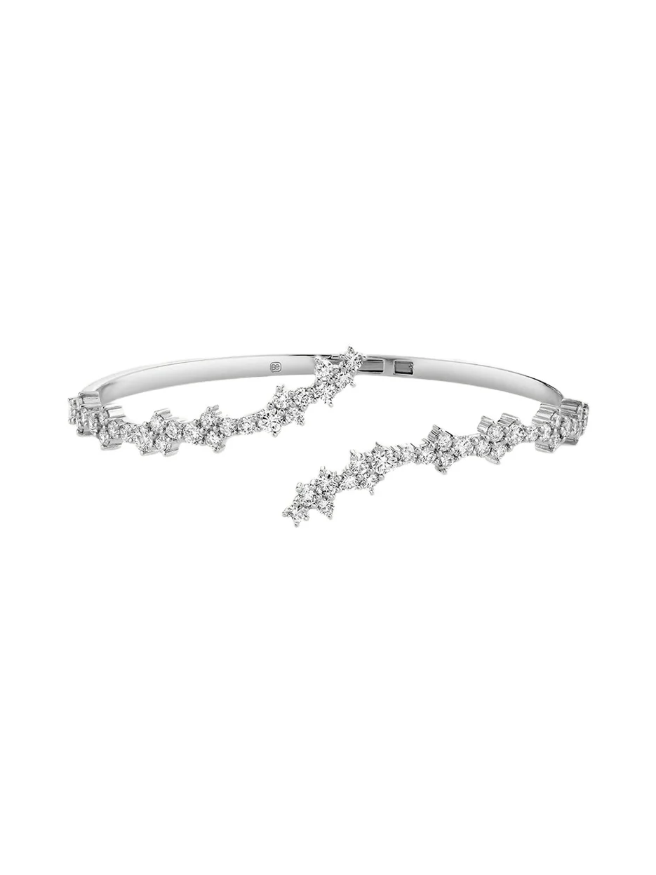 Sydney Evan 14K Yellow Gold Diamond Cocktail Wrap Hinge Bangle