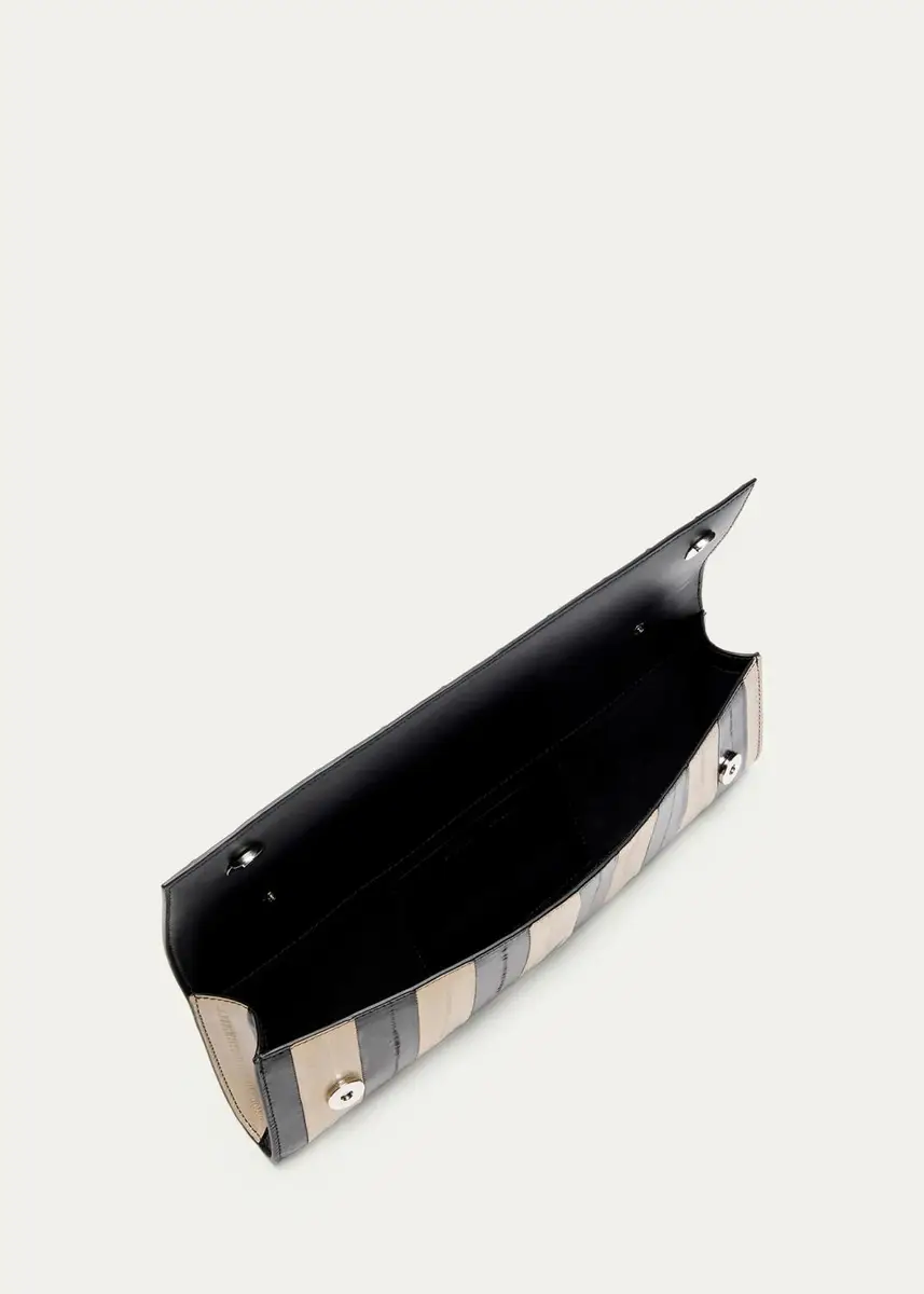 Proenza Schouler Hex Striped Eel Leather Clutch Bag | Thumbnail 3 Proenza Schouler Hex Striped Eel Leather Clutch Bag | Thumbnail 3