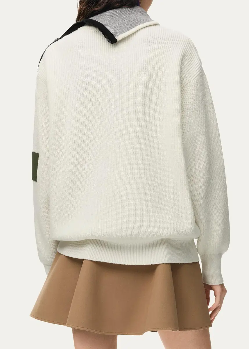 Loewe Cotton Zip-Front Sweater | Thumbnail 3 Loewe Cotton Zip-Front Sweater | Thumbnail 3