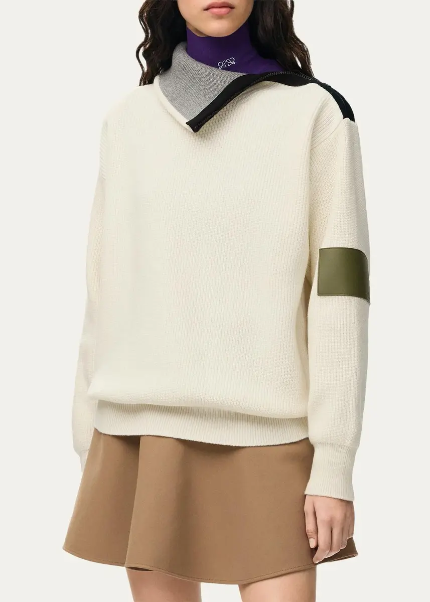 Loewe Cotton Zip-Front Sweater | Thumbnail 4 Loewe Cotton Zip-Front Sweater | Thumbnail 4