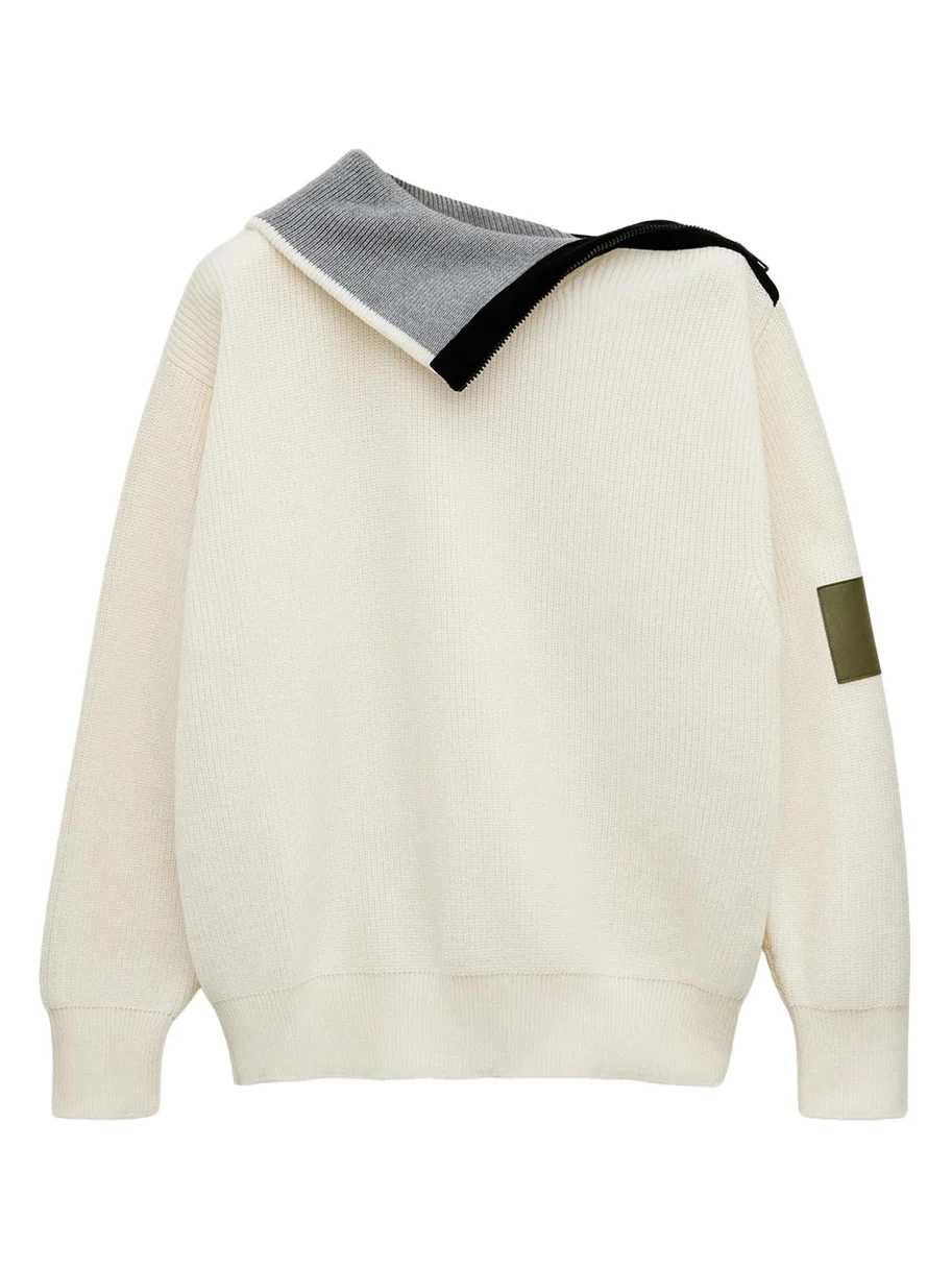 Loewe Cotton Zip-Front Sweater