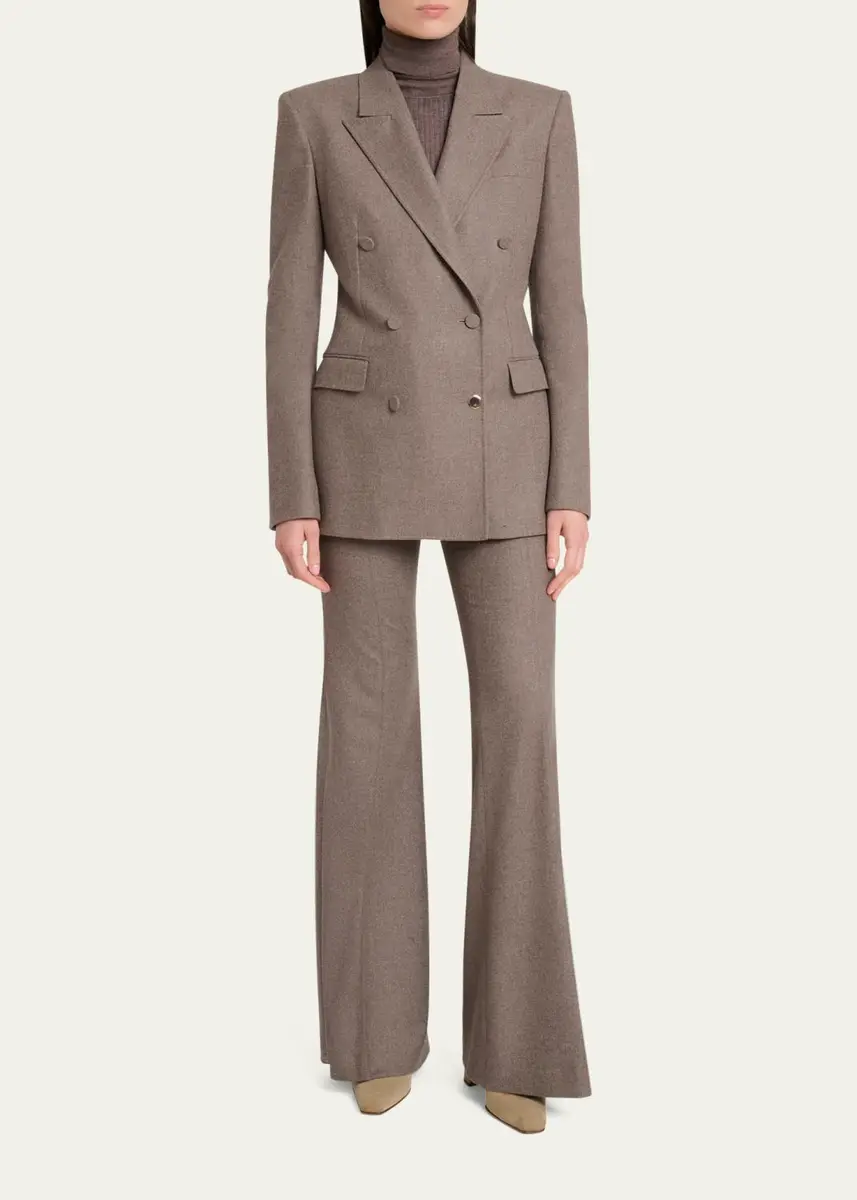 Gabriela Hearst Gavin Wool-Cashmere Flannel Double-Breasted Blazer Jacket | Thumbnail 2 Gabriela Hearst Gavin Wool-Cashmere Flannel Double-Breasted Blazer Jacket | Thumbnail 2
