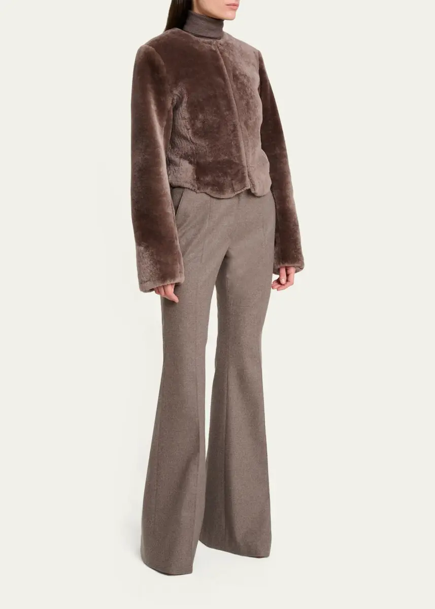 Gabriela Hearst Rhein Wool-Cashmere Flannel Flare Pants | Thumbnail 2 Gabriela Hearst Rhein Wool-Cashmere Flannel Flare Pants | Thumbnail 2