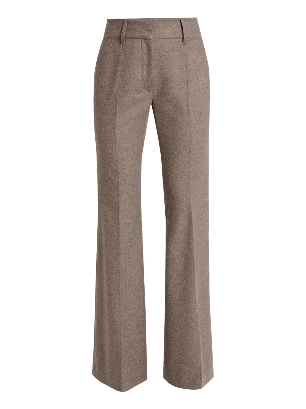 Rhein Wool-Cashmere Flannel Flare Pants