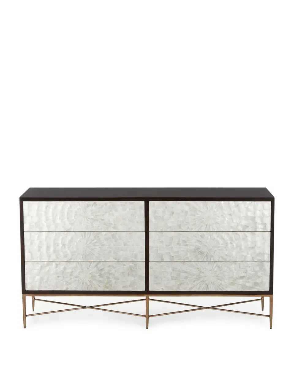 Bernhardt Interiors Adagio Dresser w/ Inlaid Capiz Shells | Thumbnail 3