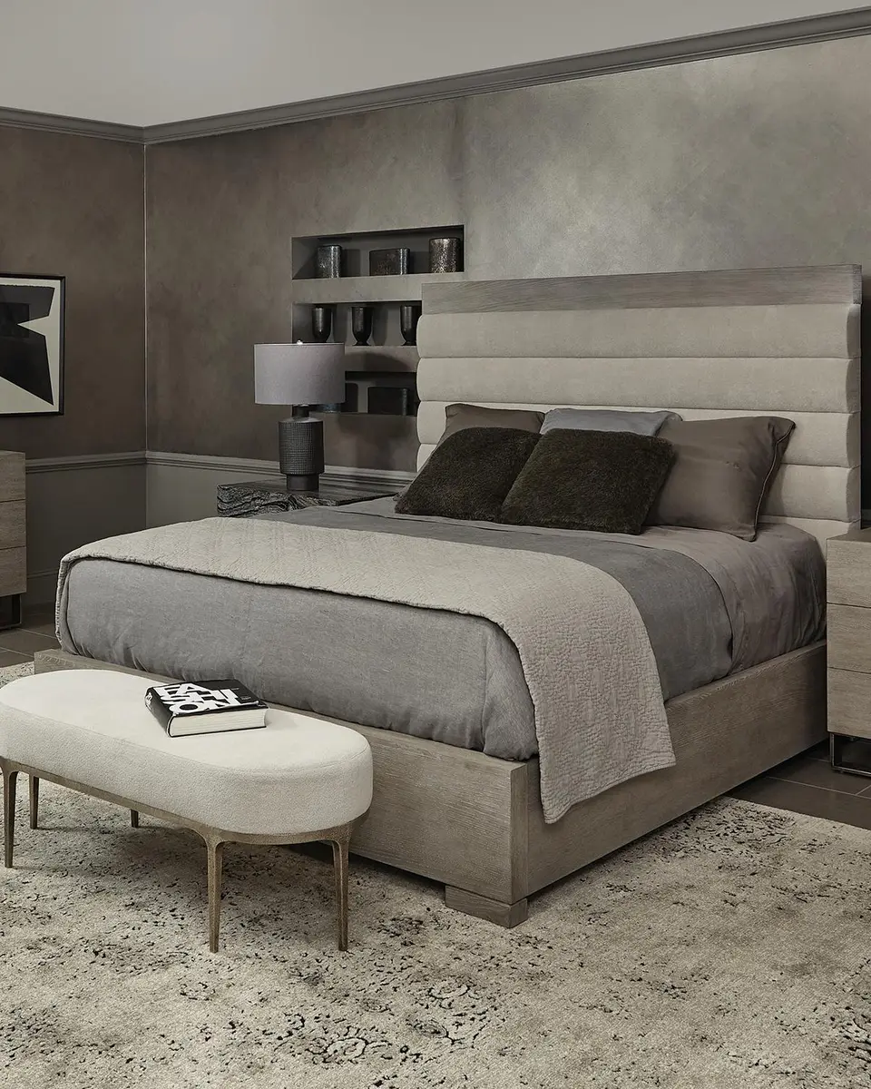 Bernhardt Linea Metal & Upholstered Bench | Thumbnail 2 Bernhardt Linea Metal & Upholstered Bench | Thumbnail 2
