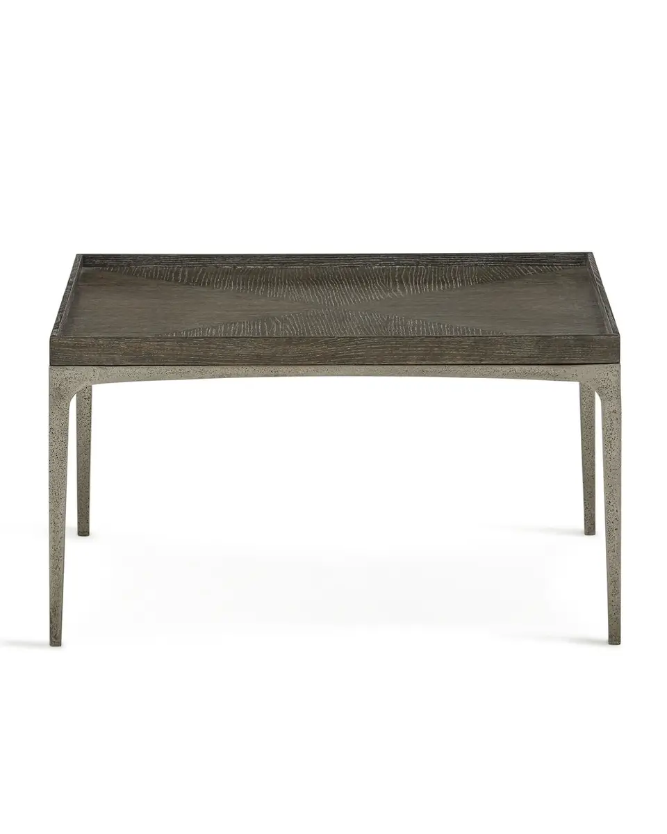 Bernhardt Interiors Strata Cerused Charcoal Square Coffee Table | Thumbnail 2
