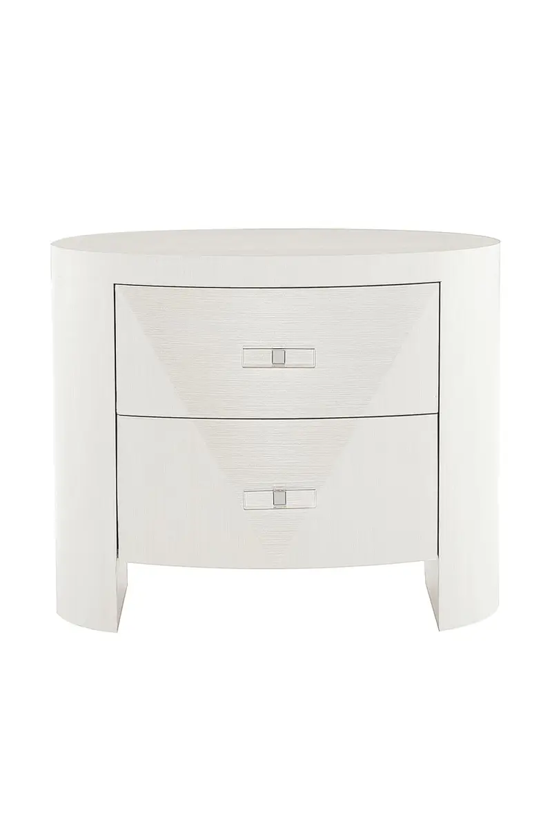 Bernhardt Axiom Oval 2-Drawer Nightstand | Thumbnail 3 Bernhardt Axiom Oval 2-Drawer Nightstand | Thumbnail 3