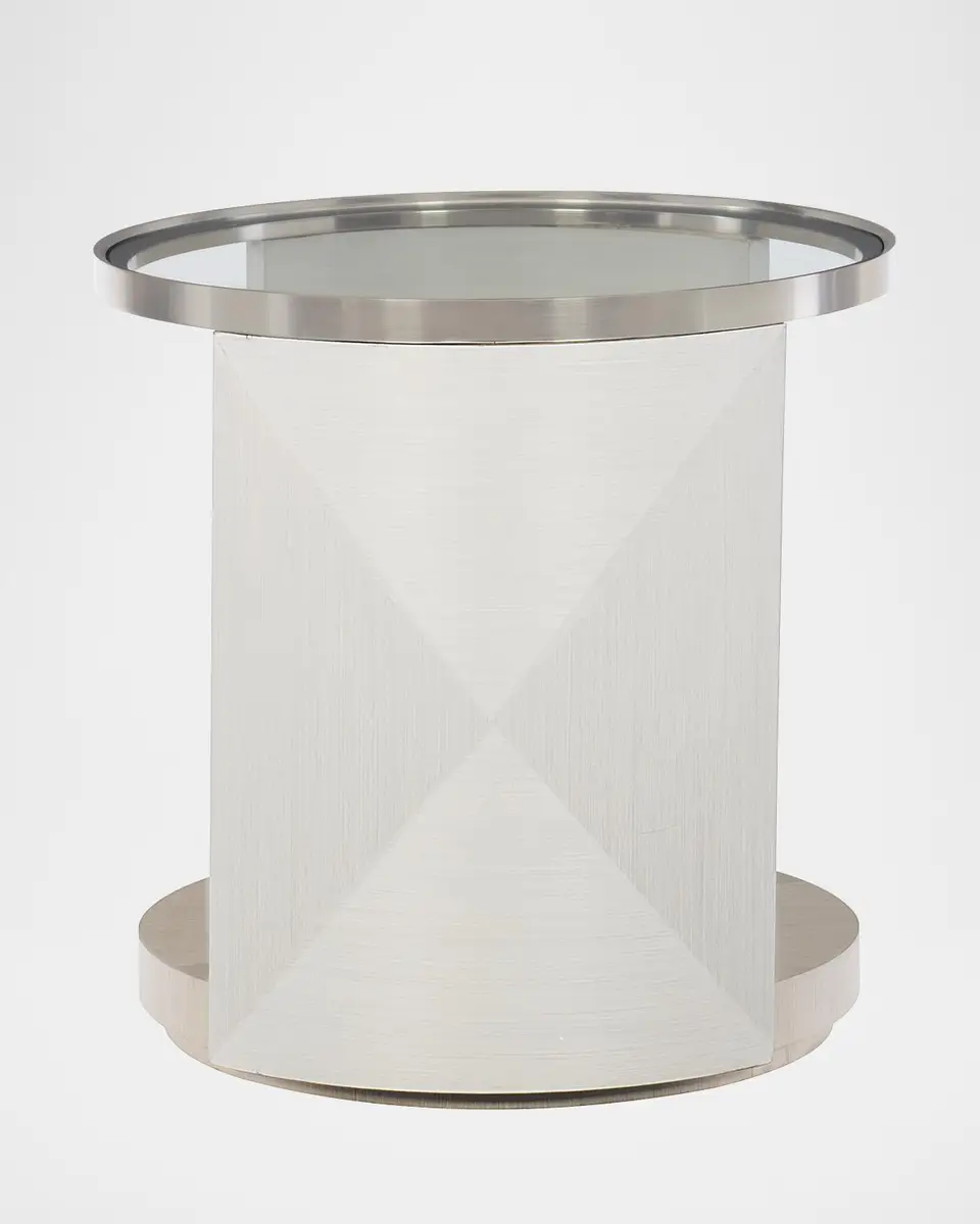 Bernhardt Axiom Glass-Top Oval Side Table | Thumbnail 2