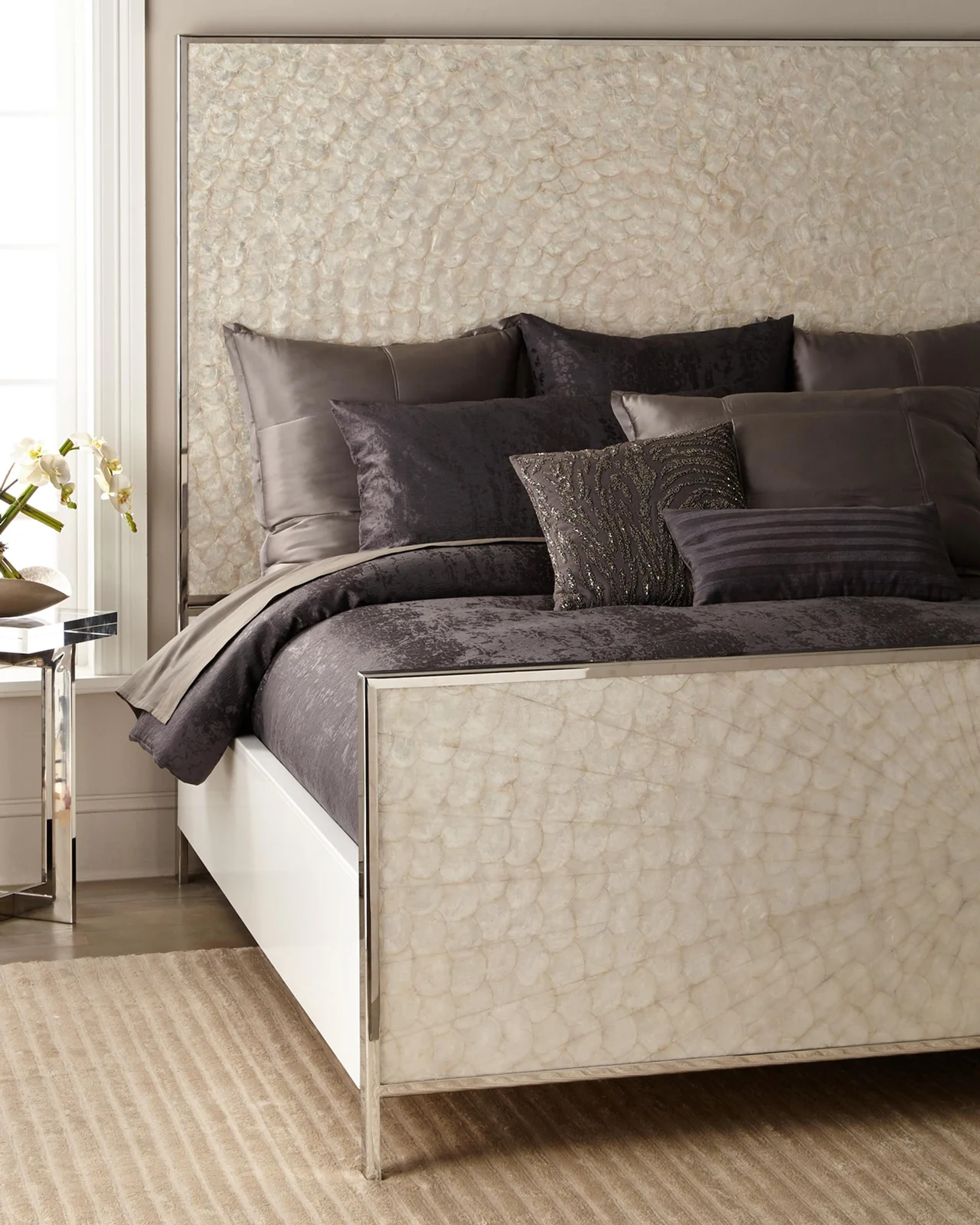 Bernhardt Interiors Helios Capiz Shell King Bed