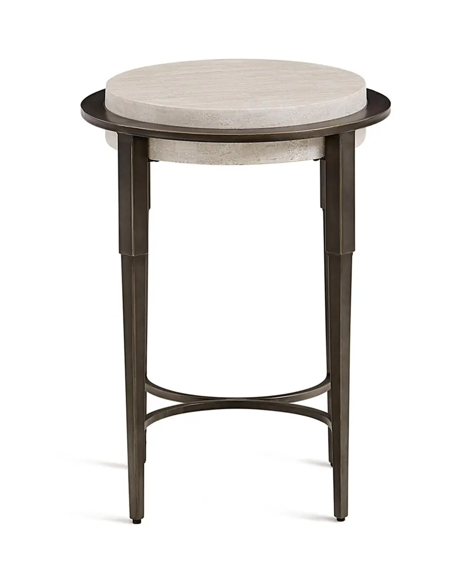 Bernhardt Barclay Round Travertine Drink Table | Thumbnail 2 Bernhardt Barclay Round Travertine Drink Table | Thumbnail 2