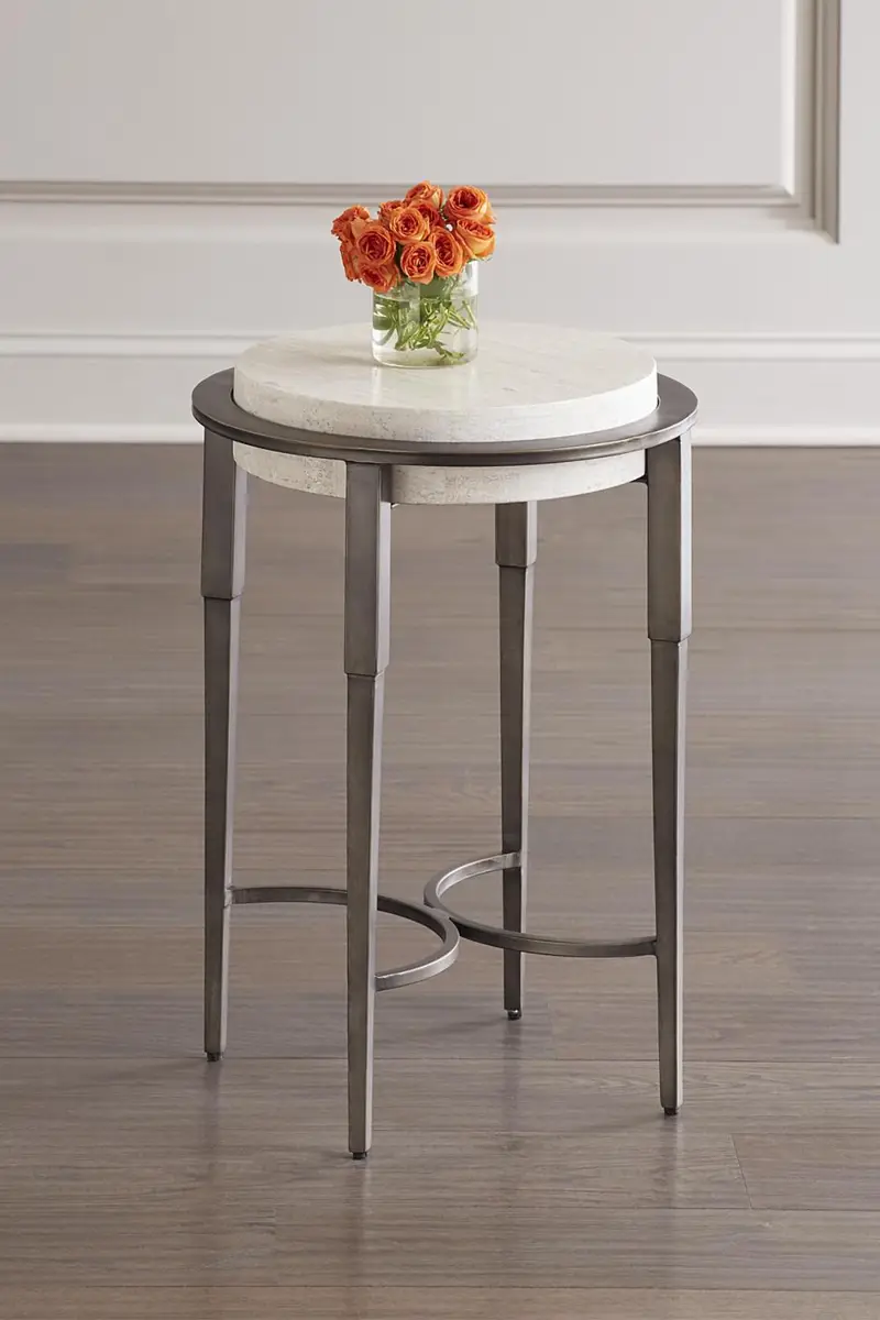 Bernhardt Barclay Round Travertine Drink Table | Thumbnail 3 Bernhardt Barclay Round Travertine Drink Table | Thumbnail 3