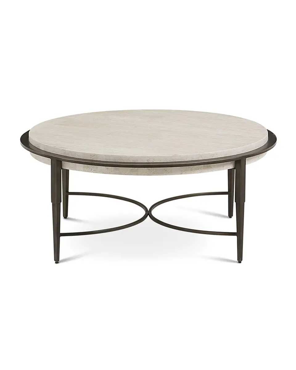 Bernhardt Barclay Round Travertine Coffee Table | Thumbnail 2 Bernhardt Barclay Round Travertine Coffee Table | Thumbnail 2
