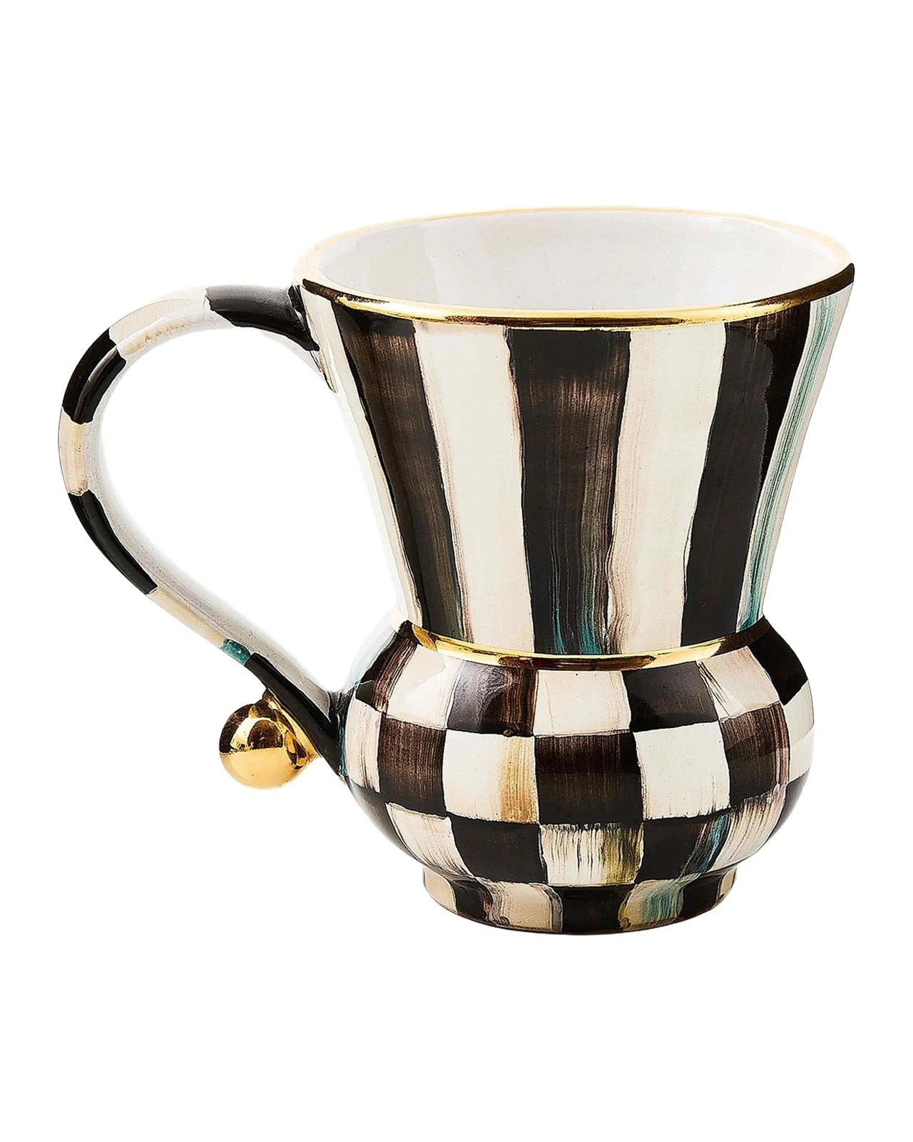 MacKenzie-Childs Courtly Check Ceramic Mug, 14 oz.