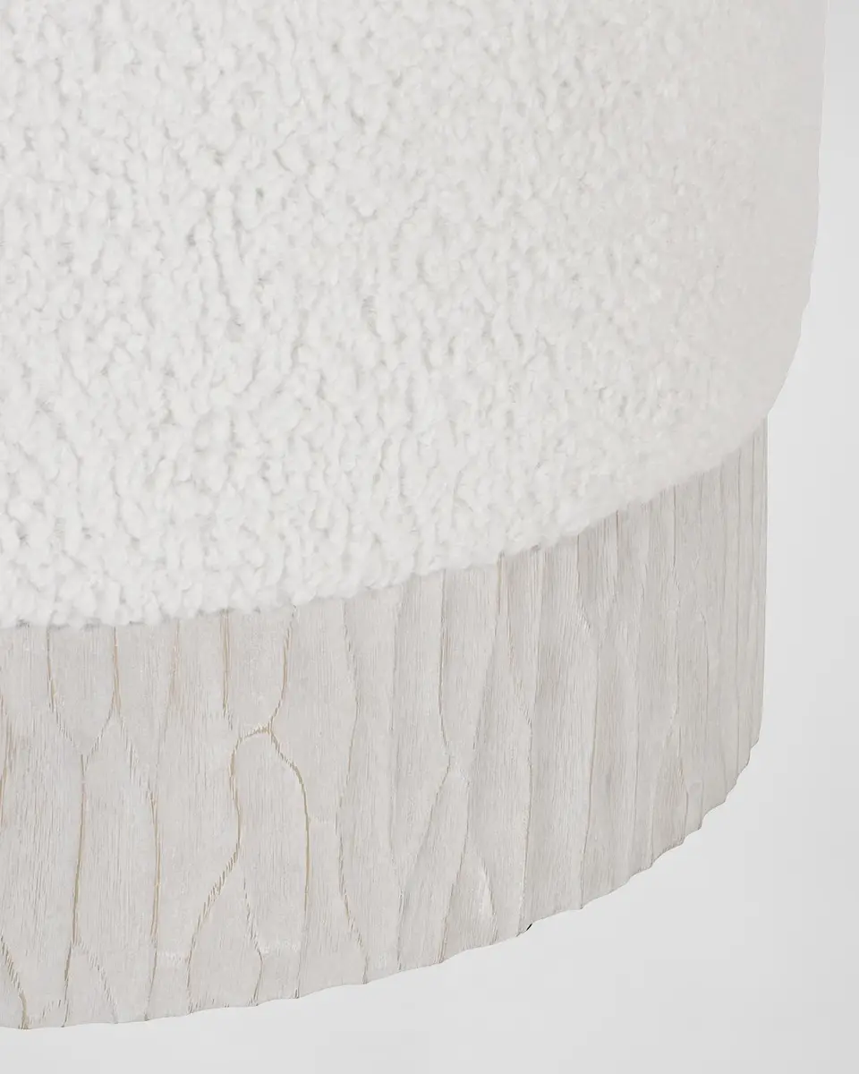 Bernhardt Solaria Hand-Loomed Faux Shearling Ottoman | Thumbnail 3 Bernhardt Solaria Hand-Loomed Faux Shearling Ottoman | Thumbnail 3
