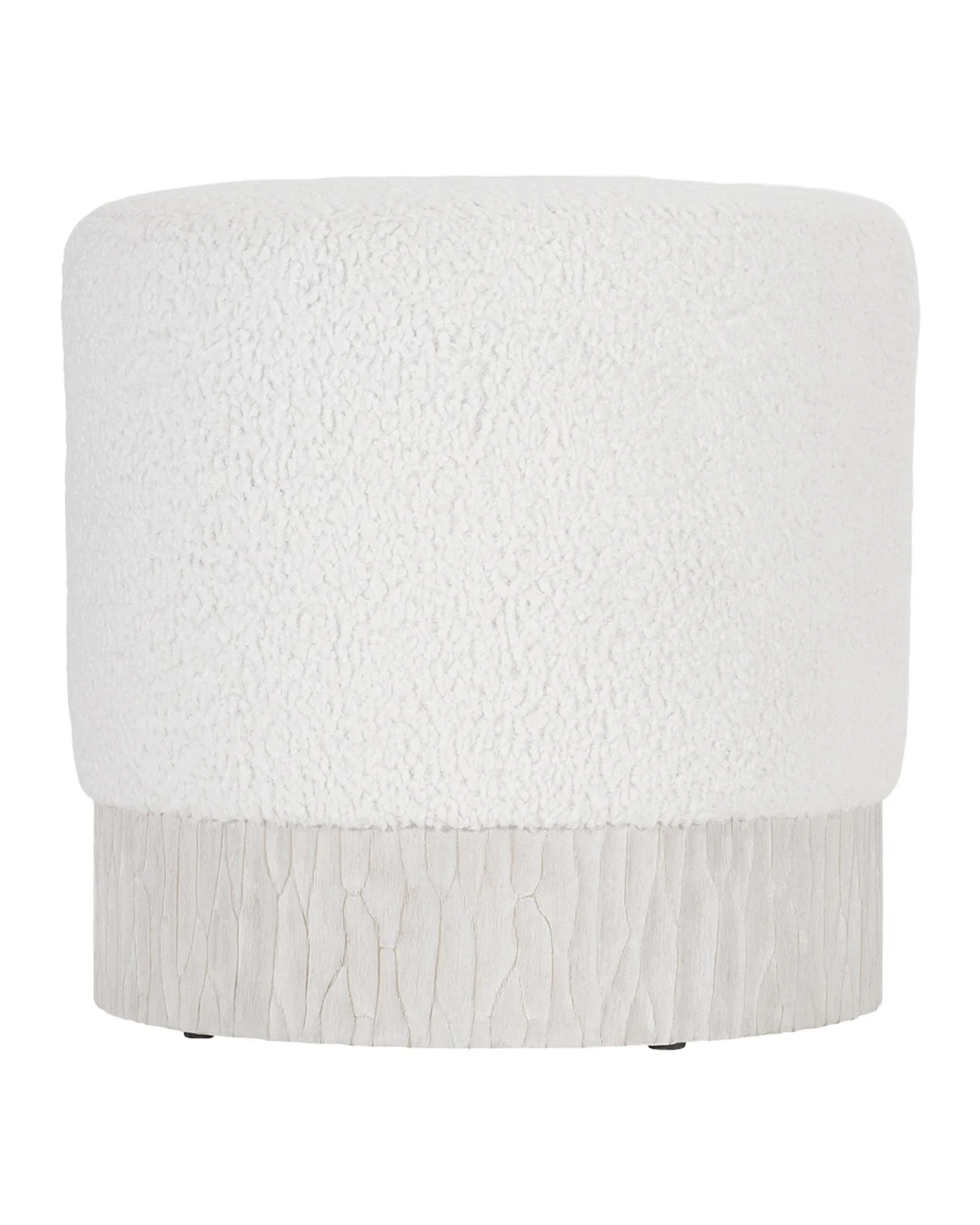 Bernhardt Solaria Hand-Loomed Faux Shearling Ottoman