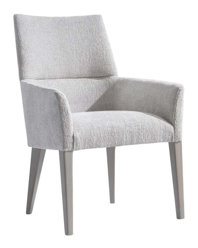 Bernhardt Stratum Curved Upholstered Dining Arm Chair | Image 1 Bernhardt Stratum Curved Upholstered Dining Arm Chair | Image 1
