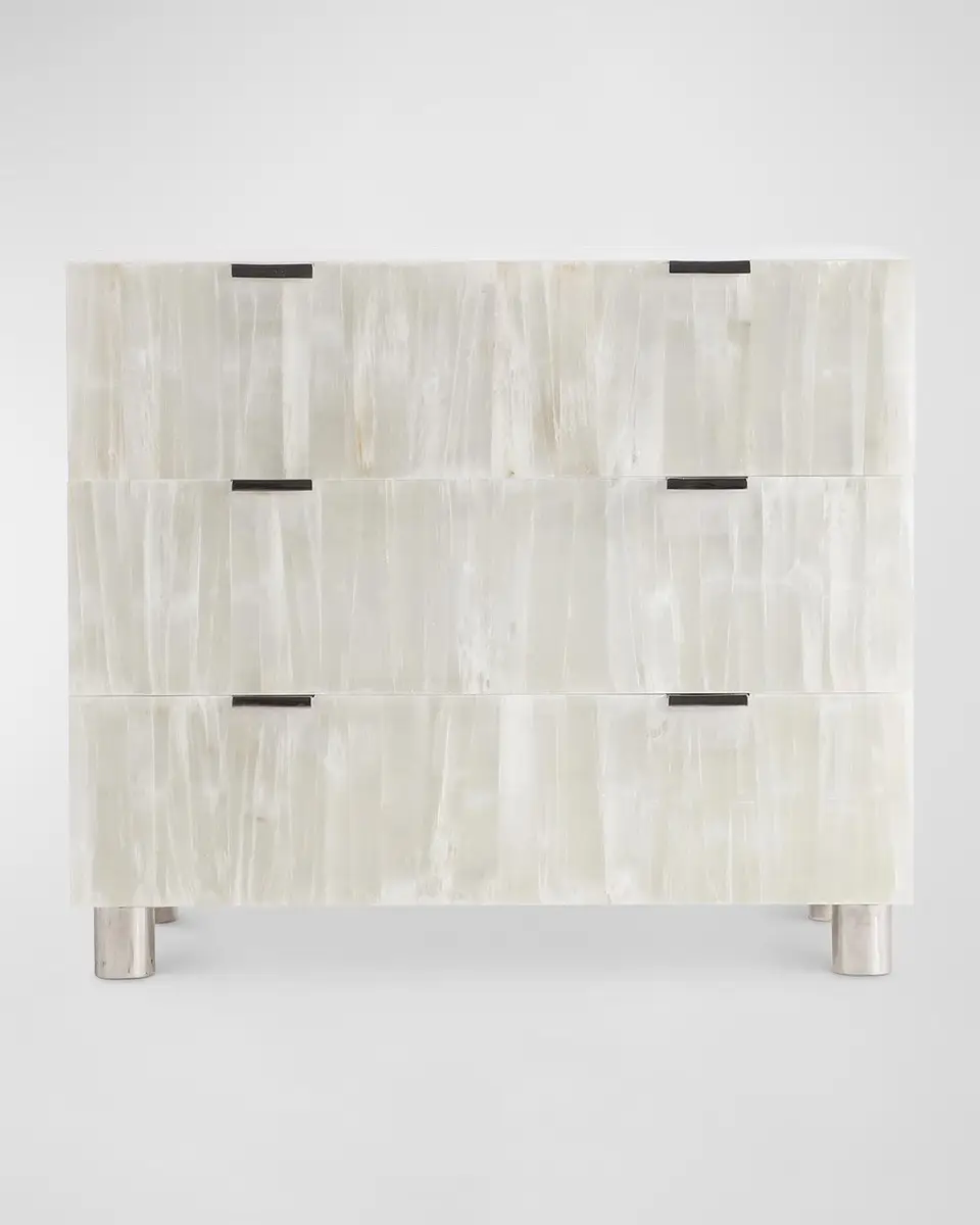 Bernhardt Interiors Salka Selenite 3-Drawer Nightstand | Thumbnail 2 Bernhardt Interiors Salka Selenite 3-Drawer Nightstand | Thumbnail 2
